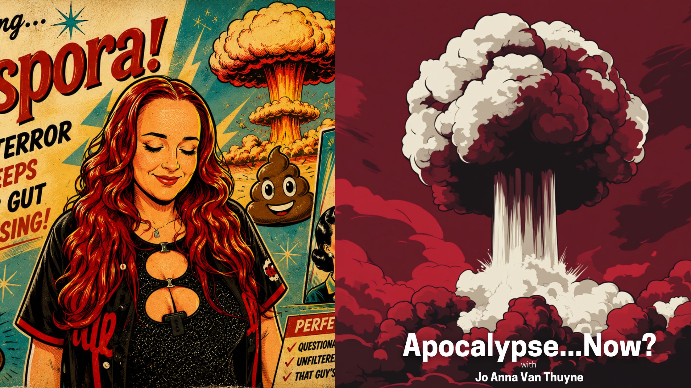 Cyclospora Aura episode artwork for Apocalypse…Now? featuring the Cyclospora outbreak and American natural wonders.